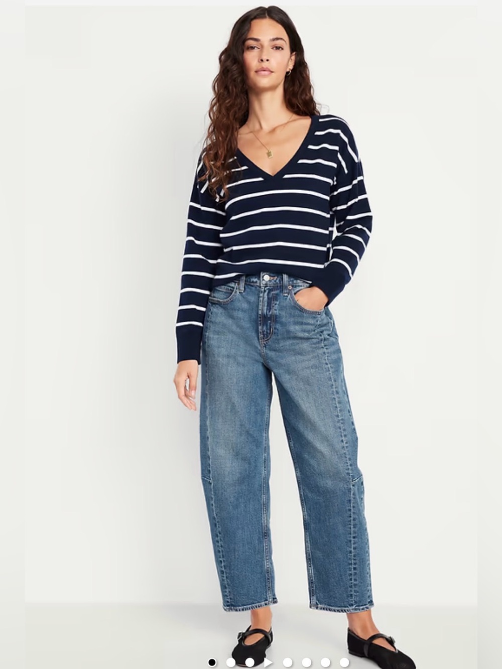 Old Navy Women's Sz 6 High-Waisted Baggy Barrel Ankle Jeans